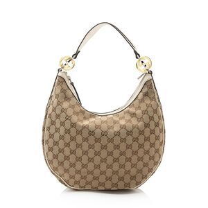 Gucci GG Canvas Twins Medium Hobo